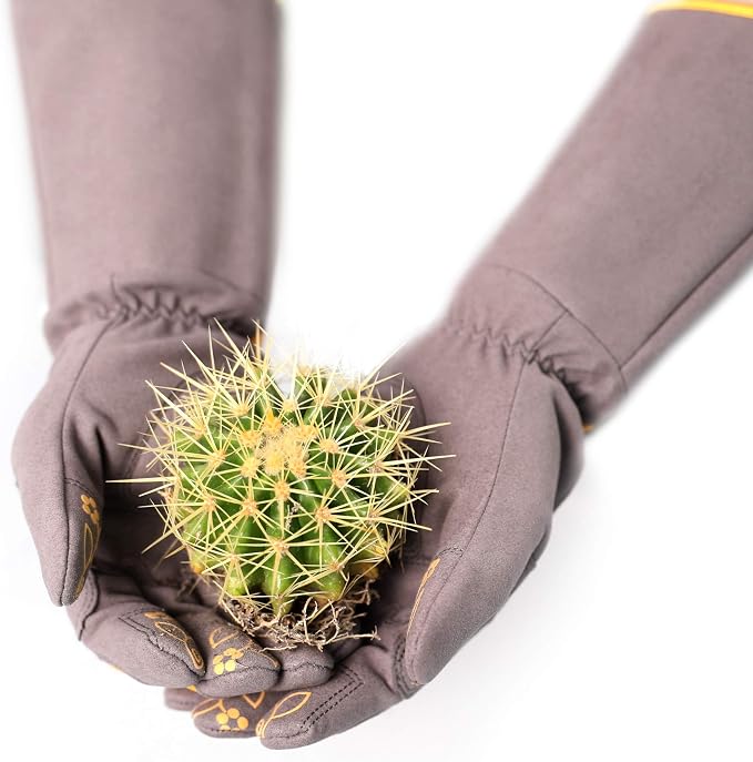 COOLJOB Thorn Proof Rose Pruning Garden Gloves for Women, Long Sleeve Padded Yard Work for Bush, Blackberry, Cactus, Heavy Duty/Puncture Resistant/Machine Washable, Medium, Yellow | Heavy Duty Puncture Resistant Gardening Gloves,Breathable Padded Yard ...