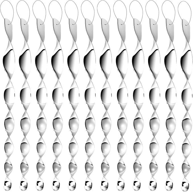 12 Pack Silver Spiral Bird Repellent Reflective Scare Rods, Hanging Plastic Rod Bird Deterrent Device, Glossy Finish Wind Spinner Scare Animals Away Outside Patio Lawn Garden Trees Decorations