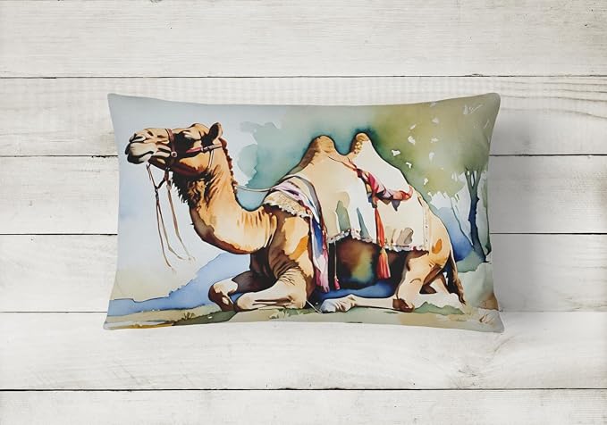 Caroline's Treasures DAC2885PW1216 Camel Throw Pillow Machine Washable, Indoor Outdoor Decorative Pillow for Couch, Bed or Patio, 12HX16W