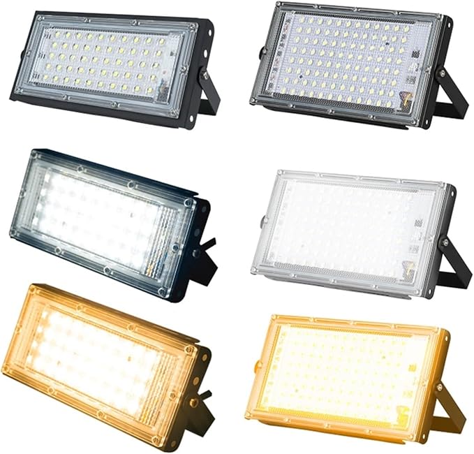 LED Flood Light Spotlight 100W 50W Outdoor Waterproof Reflector Floodlights Street Wall Lamp Garden Lighting(1pcs,Cool White_100W)