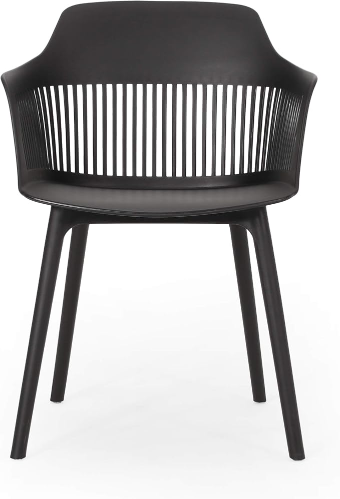 Christopher Knight Home Requeta Outdoor Dining Sets, Black + Teak