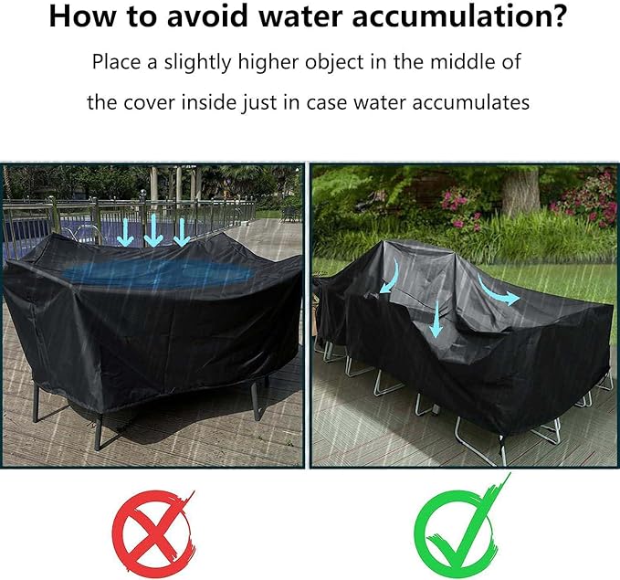 Outdoor Patio Furniture Covers Waterproof 600D Square Outdoor Table and Chair Set Cover Wind Dust Proof Anti-UV Durable Patio Sectional Couch Cover 60" L x 60" W x 38" H / 150x150x95cm