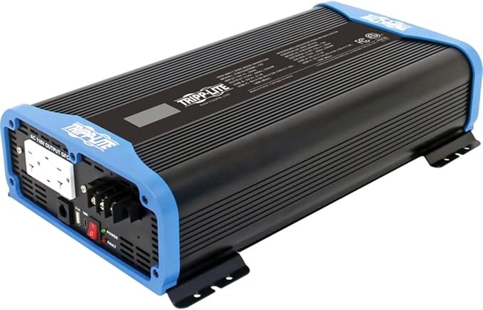 Tripp Lite 3000W Compact Pure Sine Wave Power Inverter, 2 GFCI Outlets, 1 USB + 1 USB-C Charging Ports, Remote Control via RJ12 Telephone Cable, 2-Year Warranty (PINV3000SWL-120)