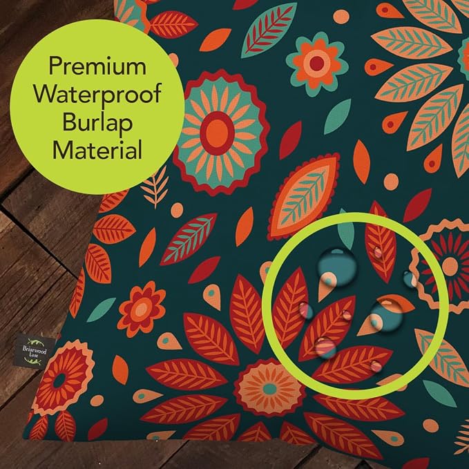 Briarwood Lane Everday Indoor/Outdoor Pillow 17x17 Orange and Teal Floral for Everday Pillow