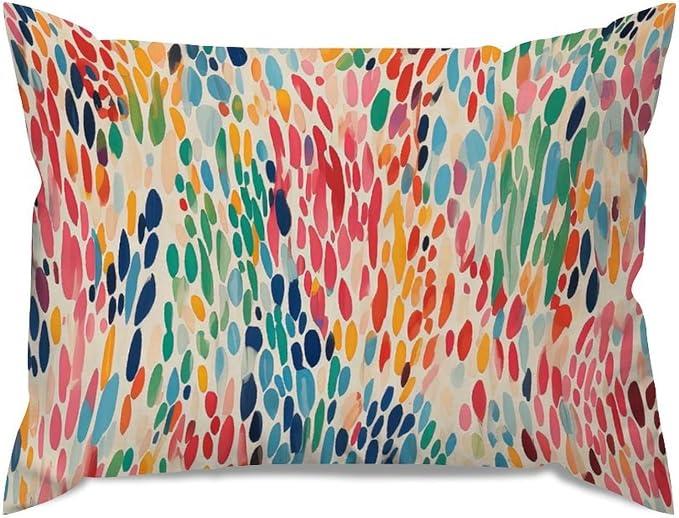 Make It Rain Fiesta Lumbar Support Pillow Case Rainbow Colorful Cushion Cases 20x26in Rustic Accent Modern Decorative Pillow Covers for for Home Sofa Couch Decoration