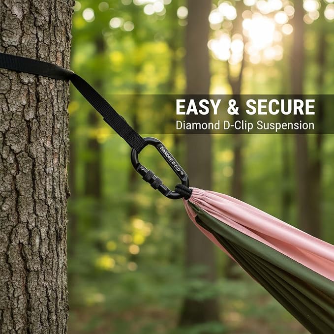 YSUEFIJO Heavy Duty Camping Hammock, Outdoor Hammock Perfect for Backyard Or Travel, Hanging Hammock Comfortable for Rest and Relaxation, Foldable and Portable, Supports 300kg