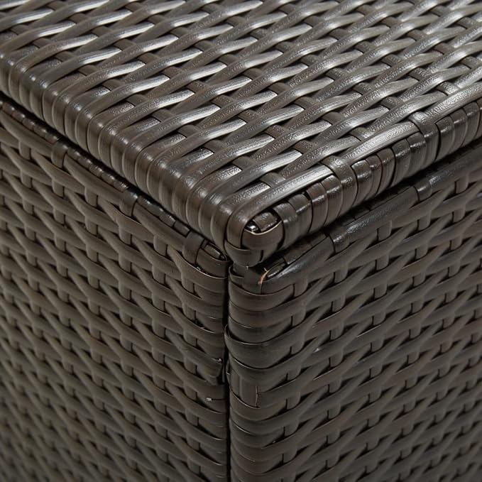BaraSh Patio Storage Box Outdoor Storage Cabinet Deck Boxes Outdoor Waterproof Outdoor Storage Bin Outdoor Storage Bench Rattan 39.3"x19.6"x19.6" Brown