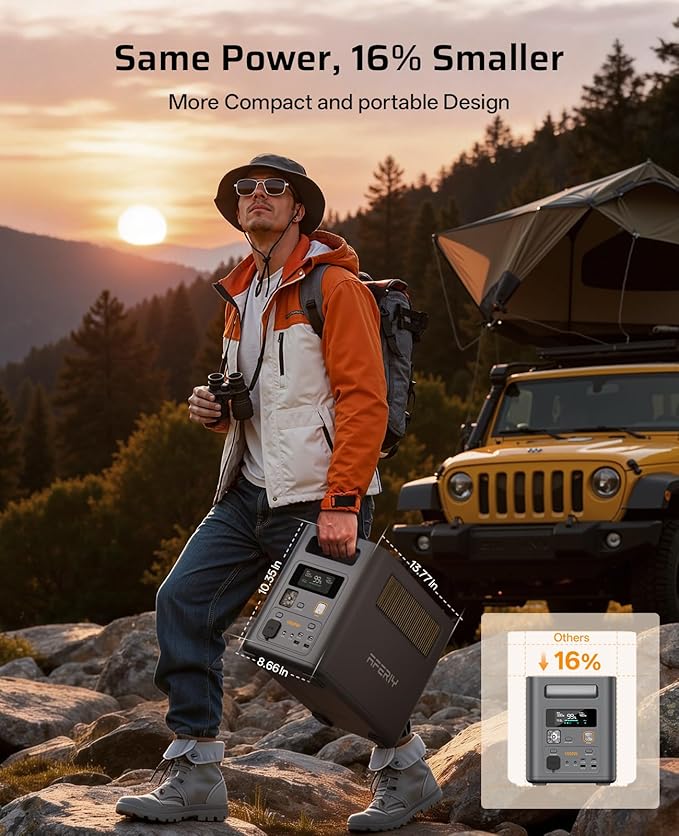 AFERIY Expansion Battery 2048Wh for Nomad1800 Pro ONLY, LiFePO4 Add-On Battery Pack (Not a Power Station), Supports Up to 2 Expansion Batteries, for Home Backup, RV, Camping