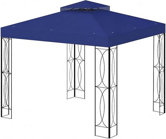 8'x8' Gazebo Cover Replacement Canoy Top Compatible with Canadian Tire Living Crawford, Fit for RONA 8x8 Gazebo #088-1067-8 (Blue)