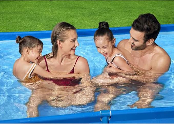 Bestway 8.5t x 5.5ft x 24in Rectangular Above Ground Pool Frame with Filter Pump