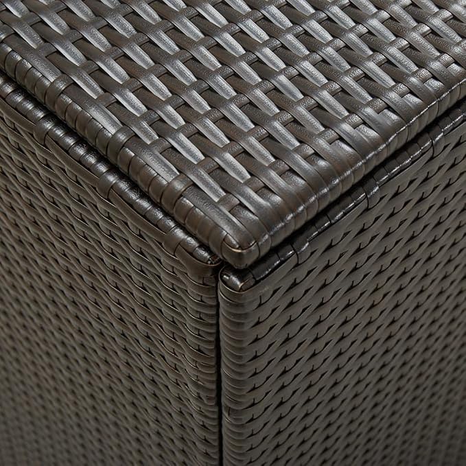 (Fast Shipments) Organization and Storage for Patio Furniture, Outdoor Cushions, Garden Tools and Pool Toys, Garden Storage Box Poly Rattan 70.8"x35.4"x29.5" Brown