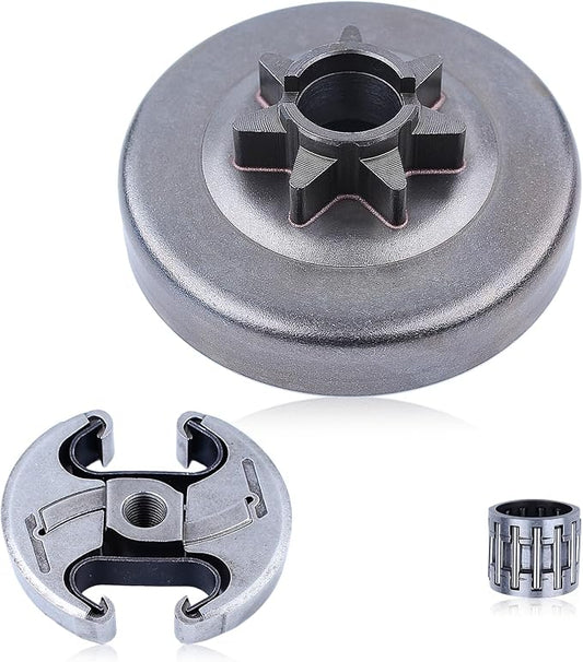 3/8" 7T Clutch Drum Bearing Kit Fit for Husqvarna 455 455 E Rancher 460 461 Jonsered CS2255 Chainsaws replace for 5372917-01 537 29 17-04