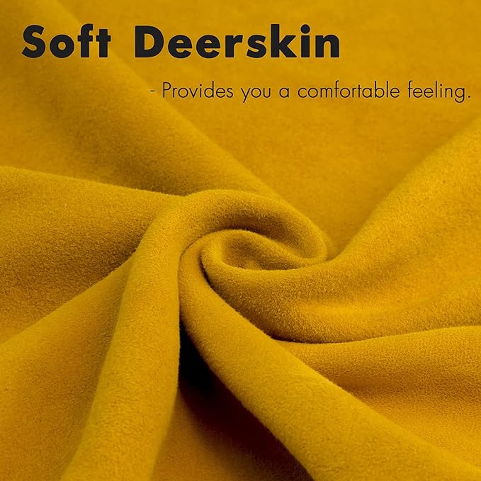 Kids Work Gloves Age 2-14, Soft Deerskin Suede Leather(Age 2-4, S) | Adjustable Band, Durable, Flexible Toddler Youth Genuine Leather Gloves for Kids Yard Work, Working, Gardening for Children