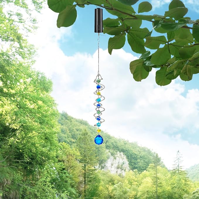 Black Battery Motor Wind Spinner Rotatable Hook Patio Garden Decor | Rotating Wind Spinner with Hook Battery Operated Multi Purpose for Garden Patio Yard Hanging Decor (Not Included Battery)