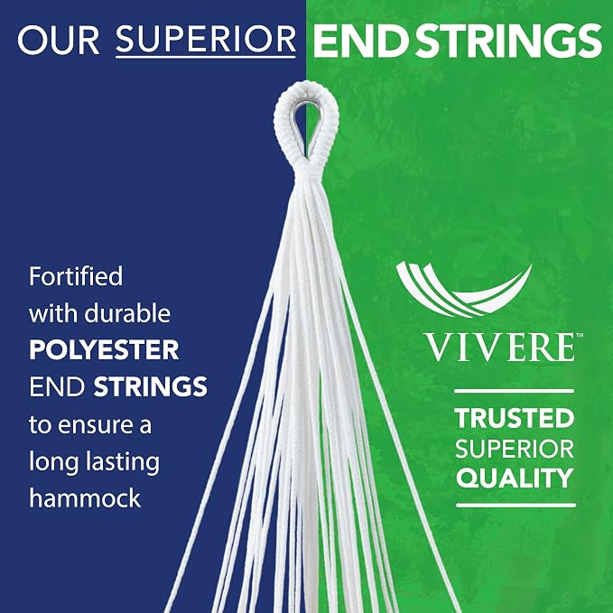 Vivere Double Brazilian Fade and Weather-Resistant Hammock - 450 lb Weight Capacity