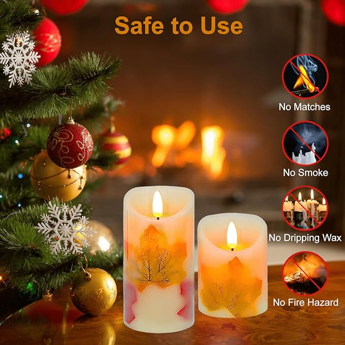 Flameless LED Pillar Candles with Timer & Remote Control, Safe Warm Glow, Battery Operated, 3-Piece 3"×4"/5"/6" Set, Waterproof Decorative Candles for Home, Wedding, Table & Outdoor Use