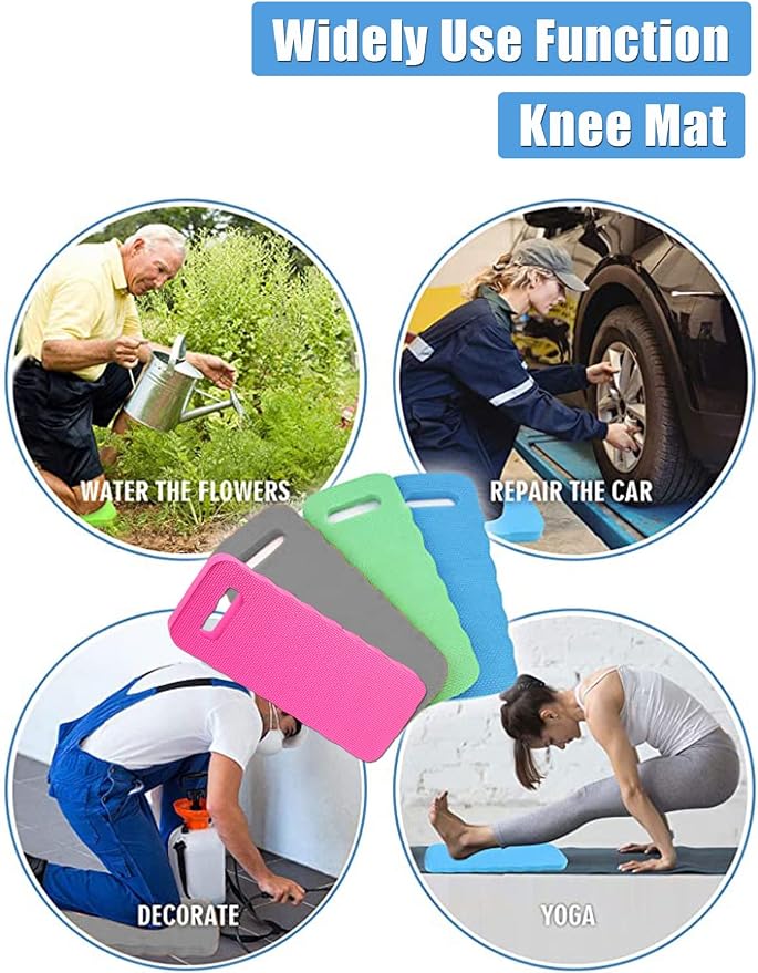 YWSHF 2 PCS Garden Kneeling Pad,Knee Mat Waterproof Foam Knee Pads for Gardening,Cleaning,Baby Bath,Yoga,Praying and Exercise 15.745'' x 7.09'' x 0.79'' Grey