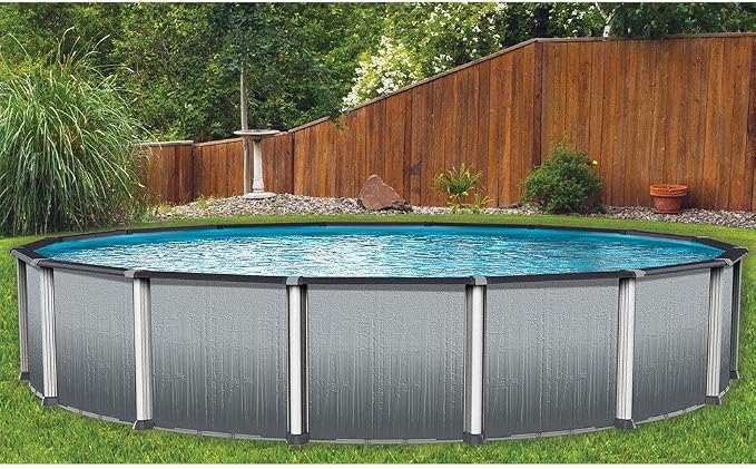 In The Swim 18' Round Above Ground Swimming Pool - Weekender (Premium) Package - Featuring: Sand Filter, Pump System and A-Frame Ladder