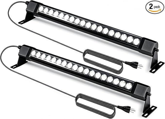 2Pack 36W Wall Washer Light 2FT 4000K 120V IP67 Waterproof Plug-in | Outdoor LED Light Bar,Lifespan 50K Hr,150° Adjustable,Studio Lighting,Retail Display Lighting,Concert or Band,Bridges,Stage