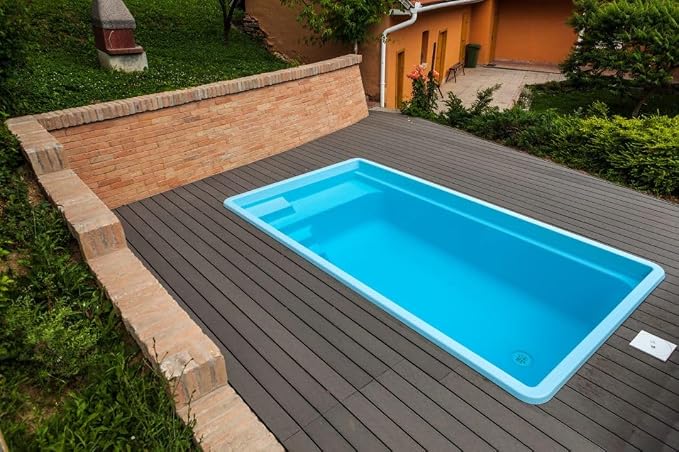 Versatile Fiberglass Pools Inground Pools - Excellence Prefab Pools with 10 Styles and Customization Options (14.1' x 7.38' x 4.59')