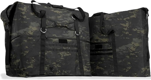 Xtreme Sight Line ~ AQUA G CUBƎ 450 + G SØLAR 180 Waterproof Faraday Bag for Large Generators and Solar Panels ~ Protects Against EMP/CME/EMF/RF ~ Diamond Form Farday Interior ~ Midnight Multicam