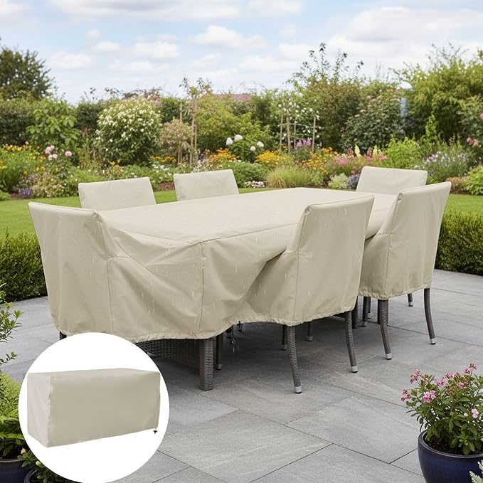 Outdoor Deck Box Cover for Patio Storage Box Protection with Secure Fit, 123x62x55 cm and 158x76x69 cm Options
