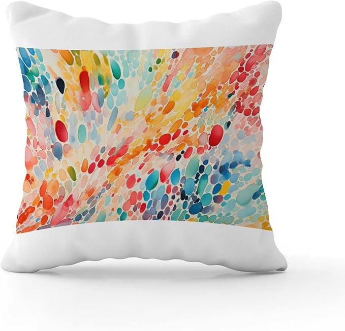Pillow Cover Make It Rain Fiesta Pillowcase Rustic Rainbow Colorful Pillow Cover Accent Decorative Cushion Covers Home Decor for Couch Garden Tent Balcony 20x20 in