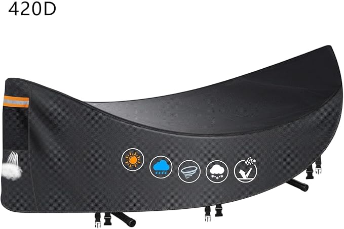 Hammocks Cover Waterproof - Breathable, Large Hammocks Cover with Buckle, Patio Hanging Chaise and Stand Cover, Universal Outdoor Hammock Cover for Garden, Patio & Beach Hammock Stand (Black#B)
