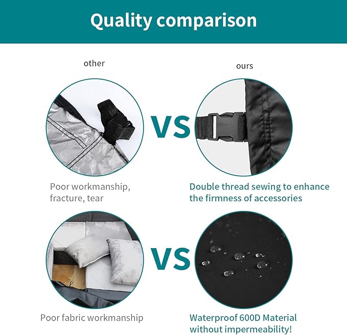 Patio Furniture Cover,Waterproof Outdoor Sectional Couch Set Covers,General Purpose, Outside Table and Chair Covers,Rectangular Heavy Duty Weatherproof 67" Lx37 Wx27 H