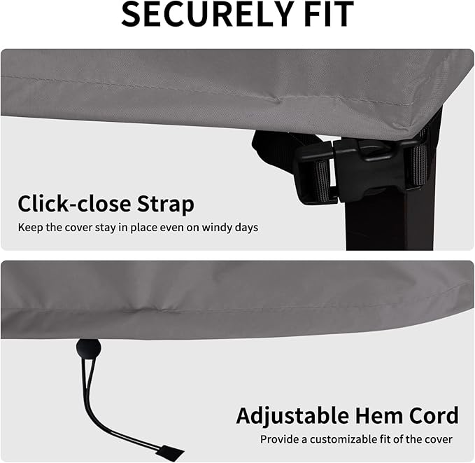 Easy-Going Waterproof Outdoor Swivel Chair Cover UV Resistant Patio Chair Cover Weatherproof Lawn Outdoor Furniture Cover with Tape Sealed Seam (2 Pack-33Wx35Dx38.5H inch, Grey)