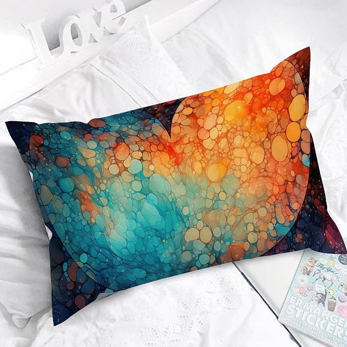 Ink Rainbow Shapes with Gold Lumbar Pillow Cases Abstract Alcohol Ink Textures Pillow Covers 12x20in Rustic Accent Throw Pillow Covers Farmhouse Decorative for for Sofa Couch Bed Decorations