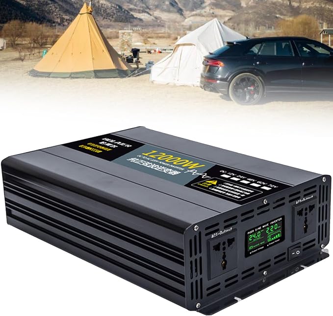 Pure Sine Wave Inverter 2500W 4000W 5000W 6000W 8000W 10000W 12000W Car Power Inverter DC 12V 24V 48V 60V 72V to 110V 120V 220V 230V 240V AC Voltage Converter Transformer Vehicle Adapter(12000W,48Vto1