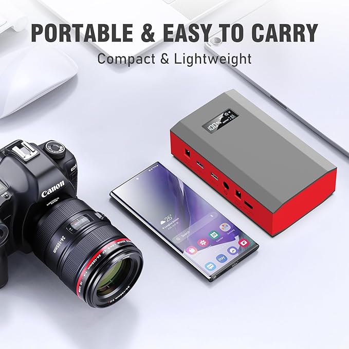 Portable Power Station 100W with 60W Foldable Solar Panel, 110V 65W Power Pack with AC Outlet,Solar Power Bank Generator for Outdoor Smart Device Camping RV Travel Emergency with Solar Charger