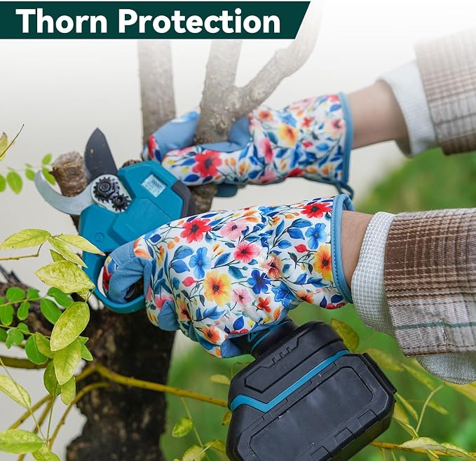 Gardening Gloves for Women, Touchscreen Printed Thorn-Proof | Non-Slip Work Gloves, Ideal Gift for Gardeners, Suitable for Yard Landscaping, Planting & Outdoor Gardening
