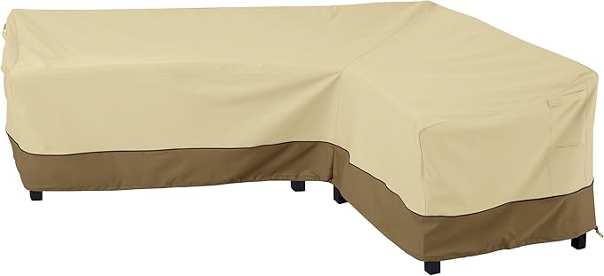 Classic Accessories Veranda Water-Resistant 104 Inch Patio Right-Facing Sectional Lounge Set Cover, Patio Furniture Covers