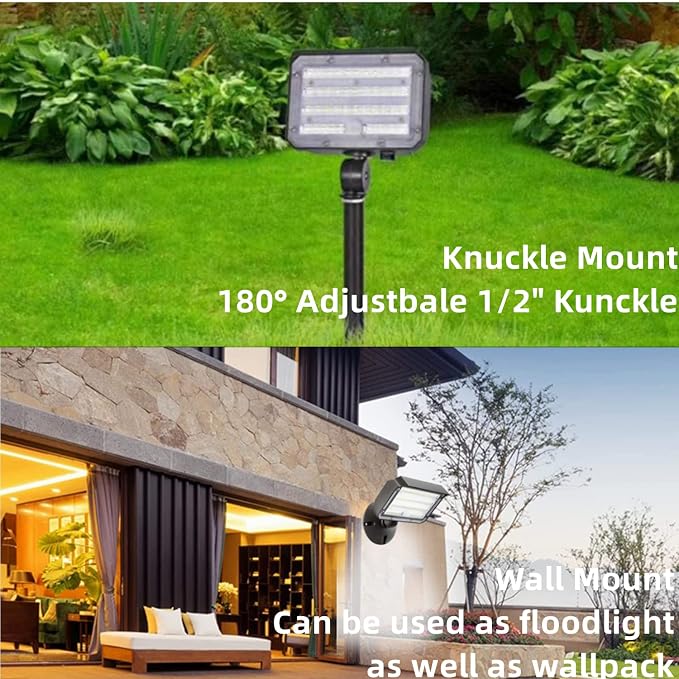 Dusk to Dawn 150W Outdoor LED Flood Light with 1/2" Knuckle Mount (Plate Included), 5000K 21000LM 100-277V, ETL Waterproof LED Security Flood Lighting for Sign/Flagpole/Tree/Yards/Advertising Boards