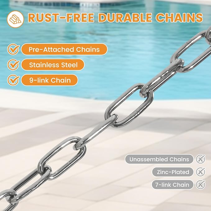 Lazy Daze Hammocks 10.5 FT Double 2 Person Caribbean Rope Hammock, Hand Woven Polyester Hammock with Spreader Bars, for Outside Outdoor Backyard Patio Poolside, 450 LBS Capacity, Gray