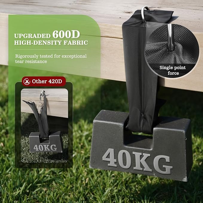 UIRWAY 600D Heavy Duty Outdoor Furniture Covers-Upgraded 5 Layers Tough Oxford Fabric Waterproof Patio Table Cover for Table and Chairs with Triple-Layer Windproof Design Fits 111" L × 74" W × 28" H