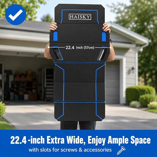 Foldable Mechanic Kneeling Pad,22.44" Wide EVA Foam Mat,1 Pack,Blue | 1.2" Thick High Density Cushioning Foam Kneeling Mat with Tool Slots for Car Repair, Gardening, Yardwork,Auto-Repair,Camping
