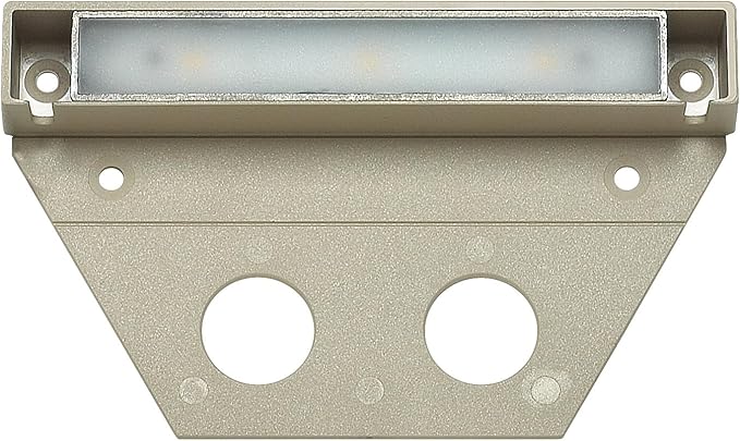 Hinkley Landscape Lighting Nuvi Medium Hardscape Lights (Set of 10), Vinyl Alloy, Low-Profile Housing, Mounting Bracket, Dimmable, Sandstone