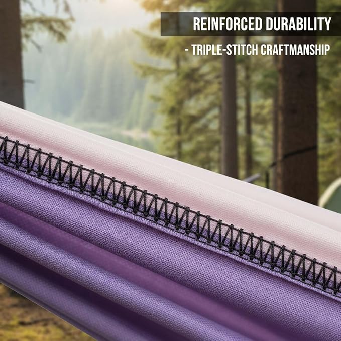 YSUEFIJO Foldable Outdoor Hammock, Travel Hammock for Camping and Relaxing, Hanging Hammock Convenient and Comfortable, Perfect for Garden Or Hiking Trips, Supports 300kg