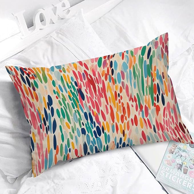 Make It Rain Fiesta Lumbar Support Pillow Case Rainbow Colorful Throw Pillow Cover Classic Decorative Cushion Cases Home Decor for for Sofa Couch Bed Chair Indoor 16x26in