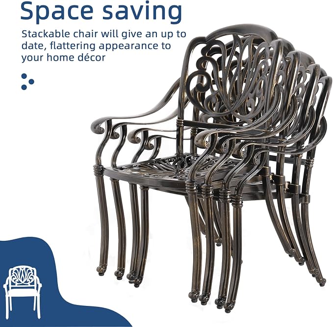 9-Piece Patio Cast Aluminum Dining Set, Outdoor Dining Furniture Set for 8 Person, Includes 94.5" Rectangular Dining Table and 8 Cushioned Chairs with Umbrella Hole for Deck Garden, Red