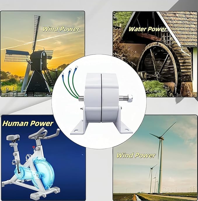 12000W low rpm permanent magnet generator, 3 Phase Gearless Permanent Magnet AC Alternator Water Wind Turbine Generator With Rectifier,Wind turbine with rectifier (240 Volts)