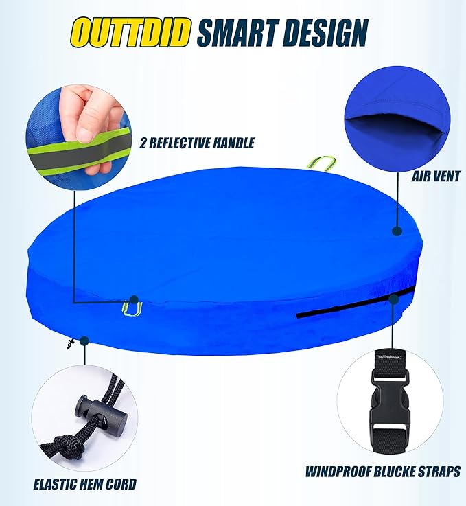 Outdoor Daybed Cover Waterproof, 600D Round Patio Sofa Cover, Heavy Duty Outdoor Canopy Daybed Sofa Cover - Ø88"X35''/18H