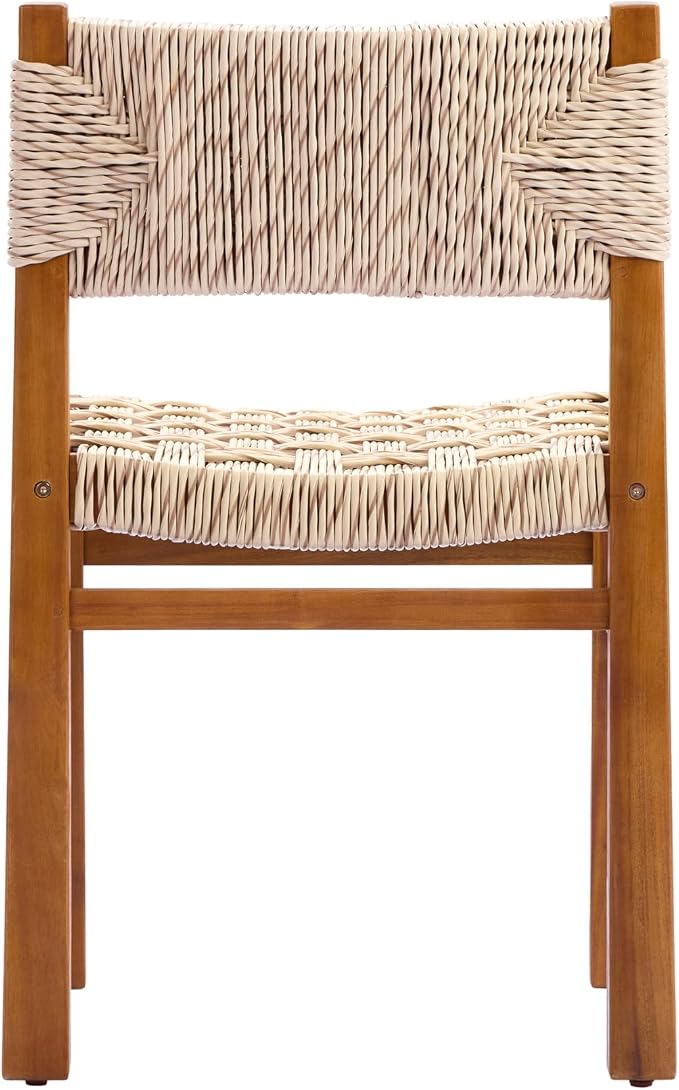 Christopher Knight Home Tanya 9 Piece Acacia Wood Outdoor Dining Table Set for 8, Extendable Dining Table and 8 Chairs with Wicker Seat & Backrest, Outdoor Patio Furniture Set, Light Grey + Teak