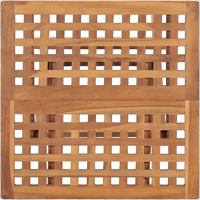 3 Piece Folding Patio Dining Set, Solid Teak Wood Garden Furniture with Anthracite Cushions, Small Space Balcony Bistro Table and Chairs