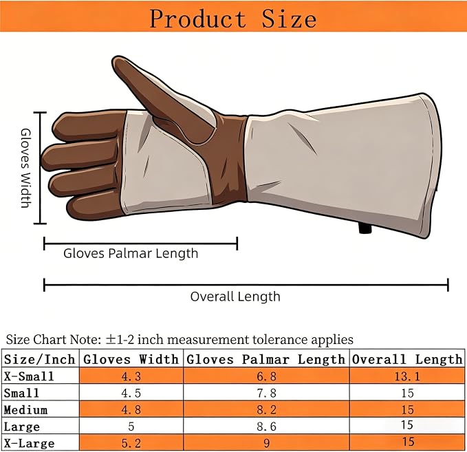 Welding Gloves -Long Sleeve Fireproof and Heat Resistant 15IN. | Cowhide Leather Gloves for Gardening,BBQ,Oven,Grill,Tig,Mig,Baking,Furnace,Stove,Animal Handling Best Gift for Man