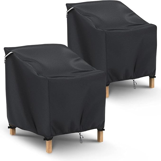 Gasadar Patio Chair Cover - 2 Pack, Patio Furniture Covers Waterproof, Heavy Duty Outdoor Chair Covers, Lawn Outdoor Furniture Cover -38" W x 31" D x 29" H