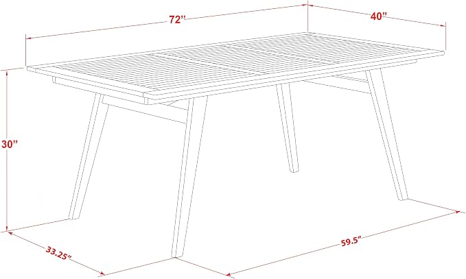 East West Furniture DEFM5CWNA 5 Piece Outdoor Patio Dining Sets Includes a Rectangle Acacia Wood Table and 4 Folding Side Chairs, 40x72 Inch, Natural Oil
